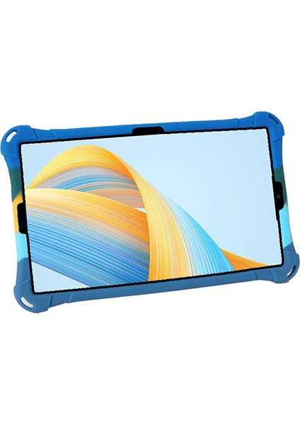 Samsung Galaxy Tab A9 Yumuşak Cilt Silikon Koruyucu Renkli Tablet Kılıfı (Yurt Dışından)