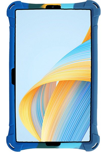 Samsung Galaxy Tab A9 Yumuşak Cilt Silikon Koruyucu Renkli Tablet Kılıfı (Yurt Dışından)