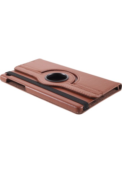 360° Dönebilen Stand Tasarımı Litchi Doku Deri Samsung Galaxy A7 Lite 8.7 Inç T220 T225 Tablet Kılıfı (Yurt Dışından)
