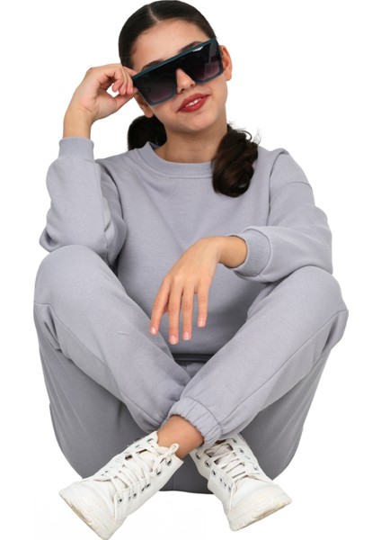 Kız-Erkek Çocuk Paçası Lasitkli 3 Iplik Şardonlu Içi Pamuklu Basic Bisiklet Yaka Eşofman Takımı modelleri