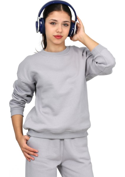 Kız-Erkek Çocuk Paçası Lasitkli 3 Iplik Şardonlu Içi Pamuklu Basic Bisiklet Yaka Eşofman Takımı fırsatları