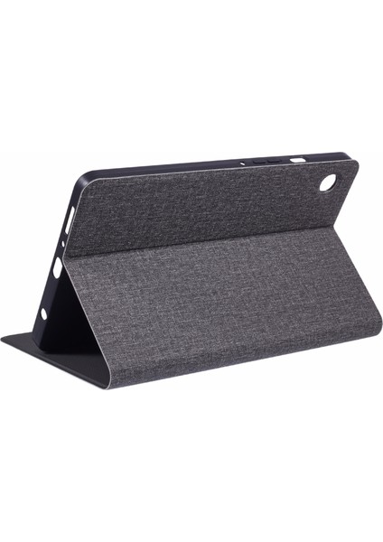 Samsung Galaxy Tab A9 X115 Kumaş Dokulu Deri Tablet Kılıfı (Yurt Dışından)