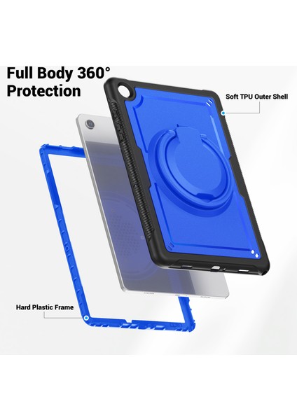 Samsung Galaxy Tab A9+ SM X210 X216 X218 PC Tpu Kick Standlı kalemlik Tablet Kılıfı (Yurt Dışından)