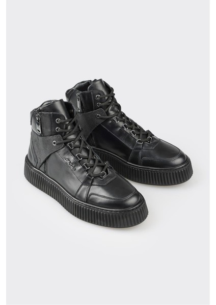 Siyah Deri Erkek Spor Bot fiyatları