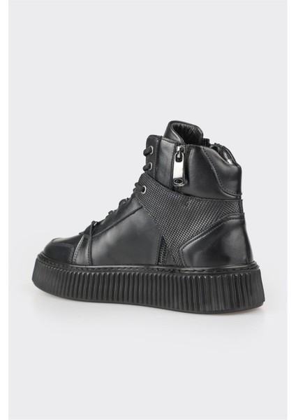 Siyah Deri Erkek Spor Bot modelleri