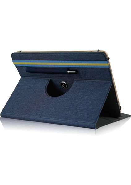 Evrensel 9 11 Inç Pu Deri+Kumaş 360 Derece Dönebilen Folyo Stand Koruyucu Tablet Kılıfı (Yurt Dışından)