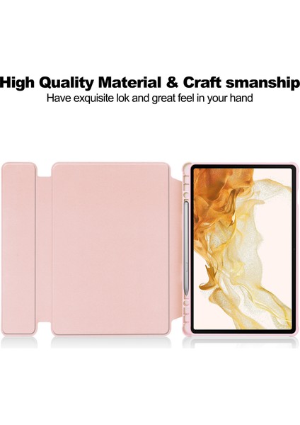 Samsung Galaxy Tab S10 Plus 360° Döner Stand Pu Deri+Akrilik (Klavyesiz) Tablet Kılıfı (Yurt Dışından)