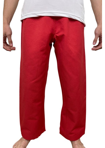 Taekwondo Alt Dobok Kırmızı Siyah Taekwondo Pantolon - Fitilli Dobok modelleri