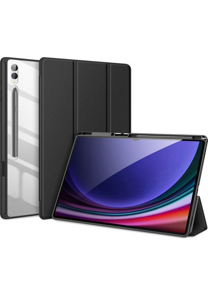 Samsung Galaxy Tab S10 Ultra Pu Deri Üç Katlı Standlı Tablet Kılıfı (Yurt Dışından)