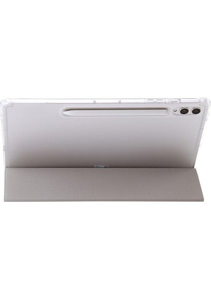 Samsung Galaxy Tab S10 Ultra Üç Katlı Standlı Deri+TPU Akrilik Arka Tablet Kılıfı (Yurt Dışından)