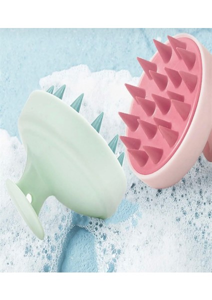 Silikon Kafa Masajı Saç Yıkama Fırçası Fırçası