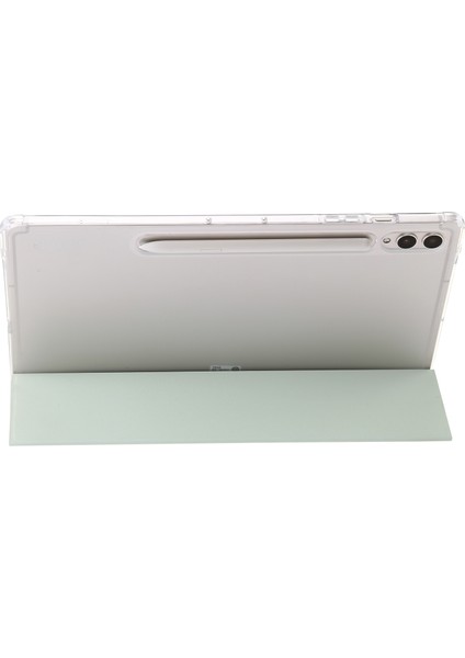 Samsung Galaxy Tab S10 Ultra Üç Katlı Standlı Deri+TPU Akrilik Arka Tablet Kılıfı (Yurt Dışından)