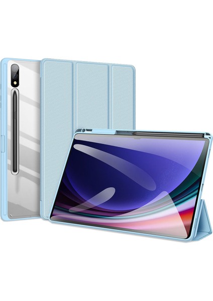 Samsung Galaxy Tab S10 Plus Pu Deri Üç Katlı Standlı Tablet Kılıfı (Yurt Dışından)