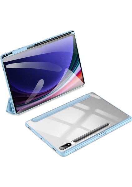 Samsung Galaxy Tab S10 Plus Pu Deri Üç Katlı Standlı Tablet Kılıfı (Yurt Dışından)