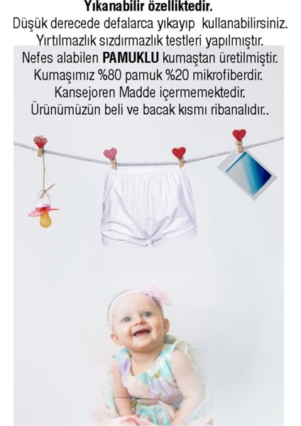 Yıkanabilir Bebek ve Çocuk Için Bez Üstü Slip Hasta Mesane Emici Külot