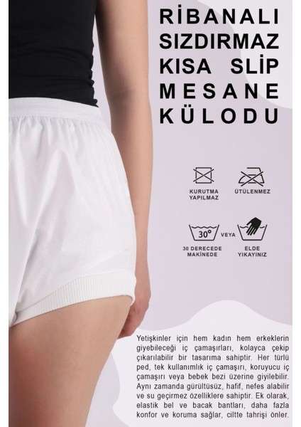 2xl Beden - Ribanalı Kısa ve Uzun Model Birlikte Emici Külot Hasta Emici Mesane Külot Sızdırmaz