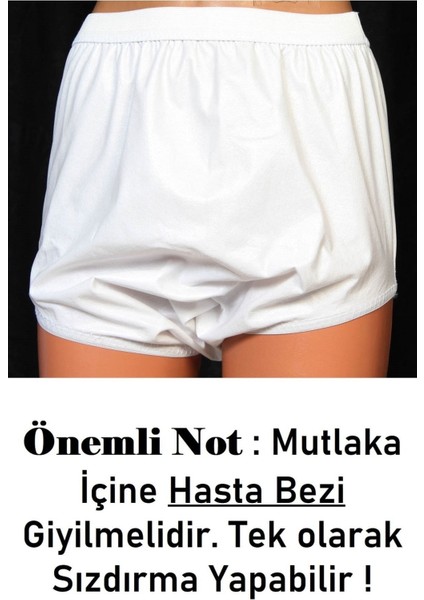 Pamuklu Su Geçirmez Slip Lastikli Yıkanabilir Hasta Külotu Mesane Külotu Emici Külot