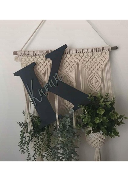 Bebek Çocuk Odası Harf Üzeri Isimlik Kapı Süsü