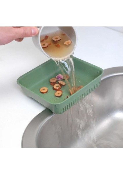Tekno Trust Skolast Gıda Atık Kabı Yeşil, Lavabo Süzgeci 16X17X5 cm