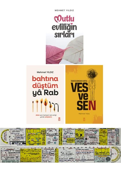 Mutlu Evliliğin Sırları - Bahtına Düştüm ya Rab - Vesvesen 3 Kitap - Mehmet Yıldız