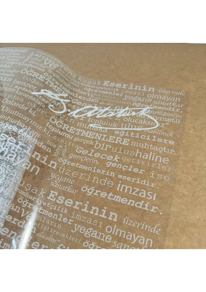 Çiçek Buket Ambalaj Jelatin Kağıdı (Öğretmenler Günü Özel Seri, Atatürk Sözleri) 55X55CM (5 Adet) indirimleri