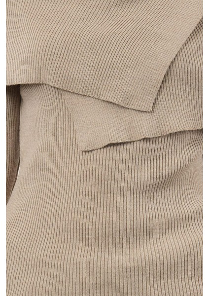 Kadın Moda Şık Carmen Yaka Reglan Kol Regular Basic Triko Kazak modelleri