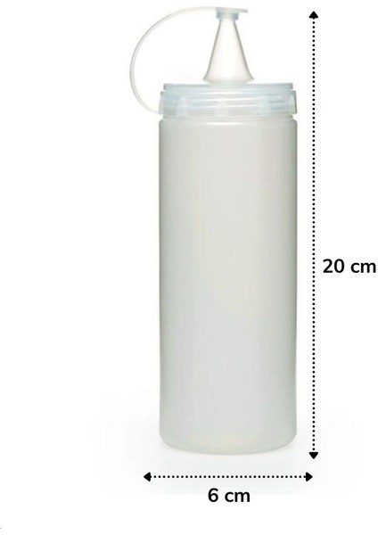 Şeffaf Kapaklı Sızdırmaz Yağlık Sosluk Şişesi Plastik Yağdanlık 400 Ml. AP-9028 (4778)
