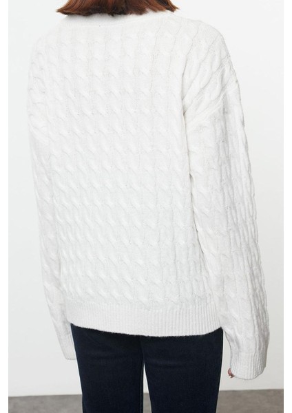 Kadın Moda Şık Bisiklet Yaka Standart Kol Regular Couple Yumuşak Dokulu Basic Triko Kazak