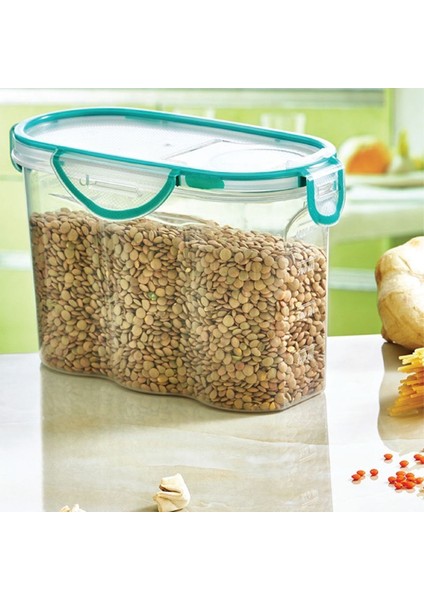 Kilitli Kapaklı Contalı Hava,su Sıvı Geçirmez 1,7 Litre Erzak Saklama KABI-SA585 (4778)