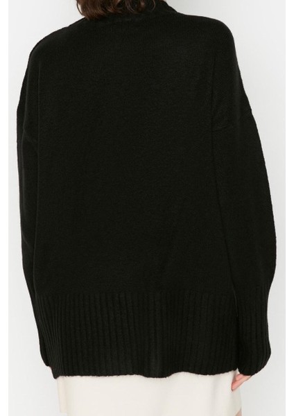 Stil Modern Kadın Regular Reglan Kol Dik Yaka Geniş Kalıp Yumuşak Dokulu Basic Triko Kazak indirimleri