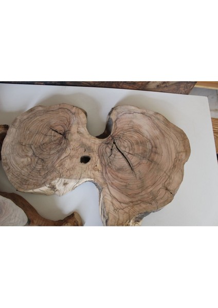Kahverengi ahşap zeytin ağacı levhası, 15x19 cm, şık ve doğal dekoratif parça modelleri