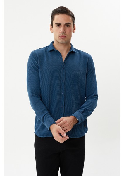 Eg 1888 Kendinden Dokulu Gofre Erkek Gömlek fırsatları