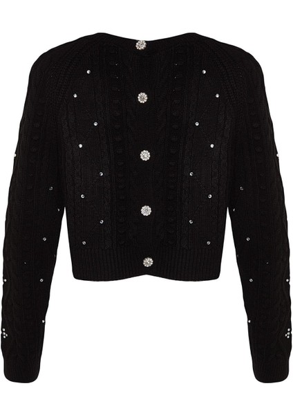 Stil Modern Kadın Regular Reglan Kol Bisiklet Yaka Çift Taraflı Kullanılabilen Triko Kazak-Hırka modelleri