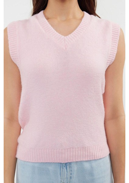 Stil Modern Kadın Regular Standart Kol V Yaka Yünlü Triko Süveter fiyatları