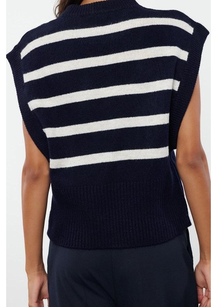 Stil Modern Kadın Regular Standart Kol Bisiklet Yaka Yumuşak Dokulu Çizgili Triko Süveter indirimleri