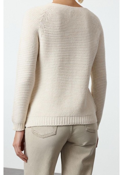 Stil Modern Kadın Regular Reglan Kol Bisiklet Yaka Yumuşak Dokulu Saç Örgülü Dikişsiz Triko Kazak fırsatları