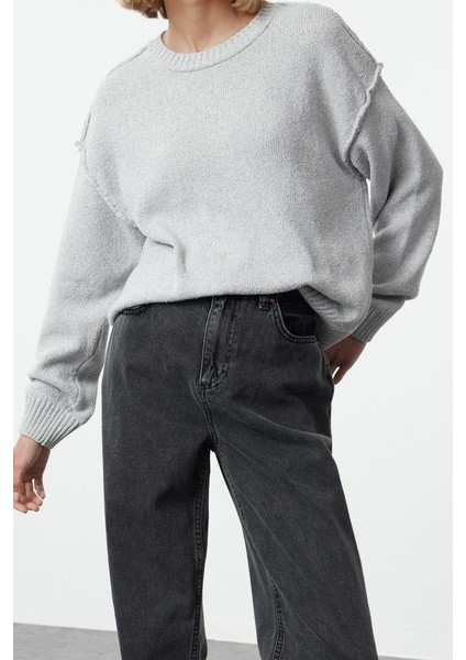 Stil Modern Kadın Regular Standart Kol Bisiklet Yaka Geniş Kalıp Basic Triko Kazak fiyatları