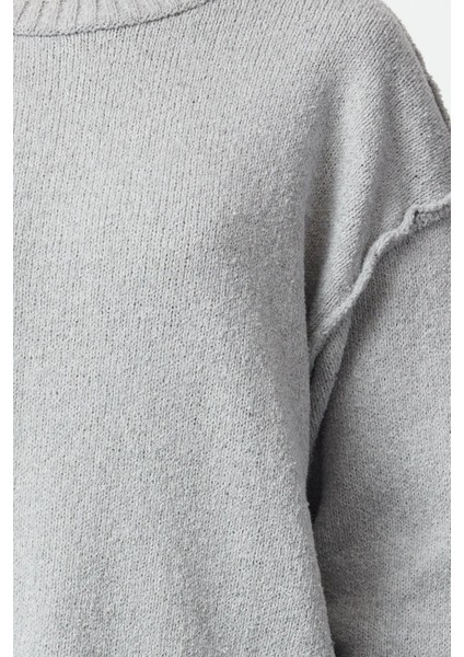 Stil Modern Kadın Regular Standart Kol Bisiklet Yaka Geniş Kalıp Basic Triko Kazak indirimleri