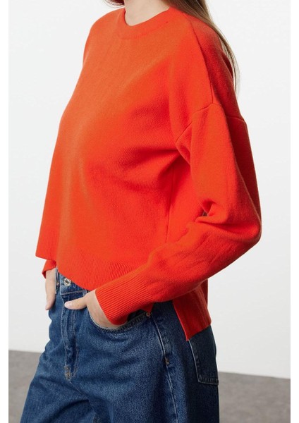 Stil Modern Kadın Regular Standart Kol Bisiklet Yaka Geniş Kalıp Basic Özel Iplik Triko Kazak fiyatları