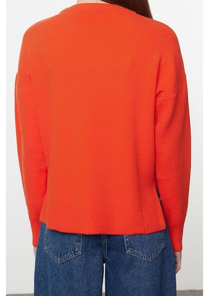 Stil Modern Kadın Regular Standart Kol Bisiklet Yaka Geniş Kalıp Basic Özel Iplik Triko Kazak fırsatları