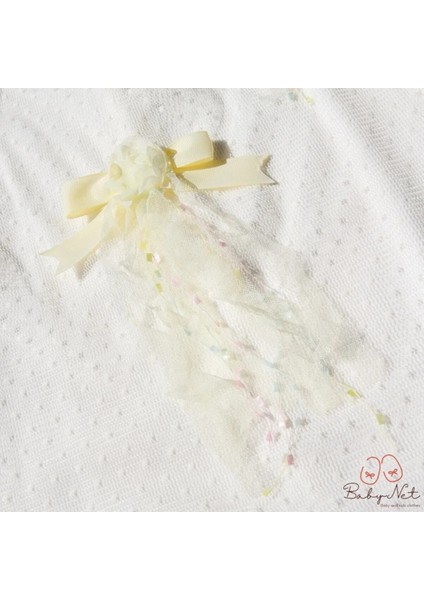 Toka Detaylı Tüllü Düz Beyaz Elbise fiyatları