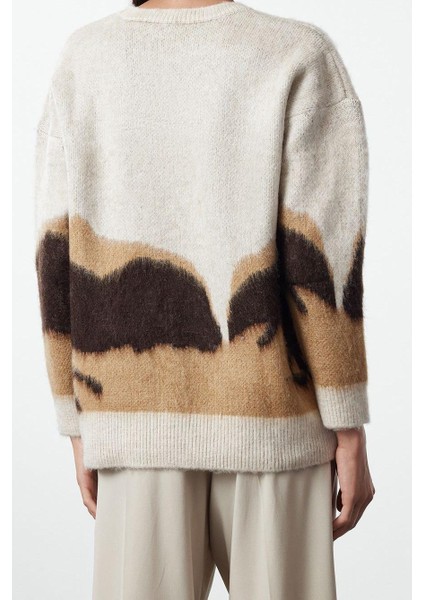 Stil Modern Kadın Regular Standart Kol Bisiklet Yaka Yumuşak Dokulu Renk Bloklu Triko Kazak fırsatları