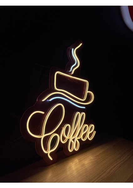 Neon LED Tabela Dekoratif Aydınlatma -Coffee, 100X115CM- fırsatları