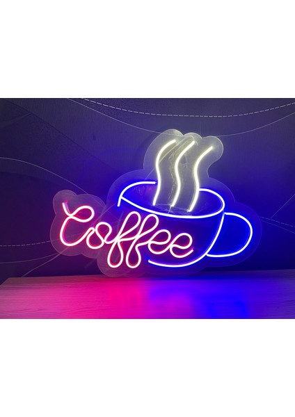 Neon LED Tabela Dekoratif Aydınlatma -Coffee, 50X33CM- fırsatları