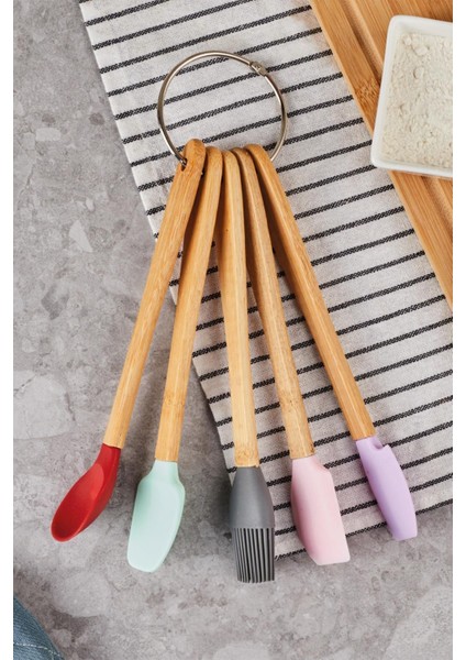 Çok Renkli Silikon Spatula 21 cm, Mutfak Aleti, Pratik ve Dayanıklı