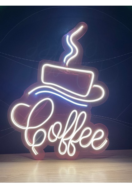 Neon LED Tabela Dekoratif Aydınlatma -Coffee, 50X60CM- fırsatları
