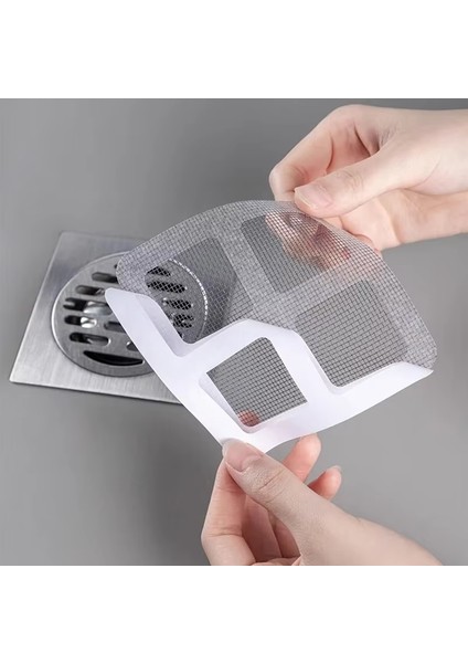 5 Adet 9X9CM Mutfak Lavabo Süzgeci, Lavabo Tıkanıklık Önleyici, Yapışkanlı Süzgeç, Saç&kıl Toplayıcı