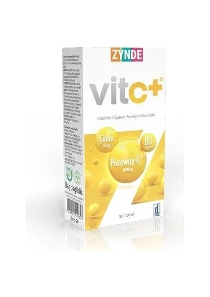 Vit C+ Vitamin C Içeren Takviye Edici Gıda 30 Tablet