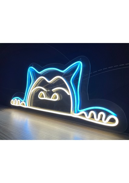 Neon LED Duvar Dekoratif Aydınlatma -Pokemon Snorlax-