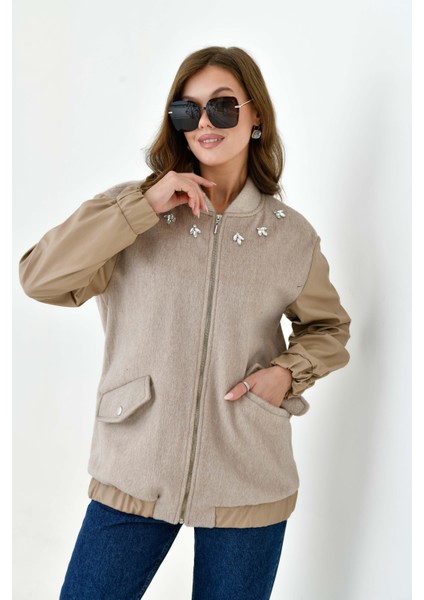 Kadın Kaşe Kaban Beige modelleri